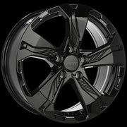 Dai R298 17x7.5 5x114.3 + 35 64.1 Gloss Black / Michelin X