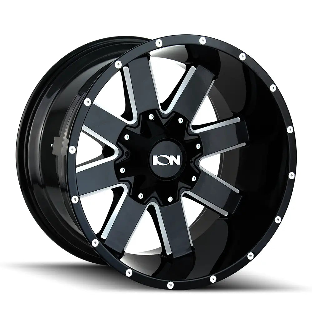 ION 141 GLOSS BLACK MILLED 17x9 5x127/5x139.7 -12MM 87MM