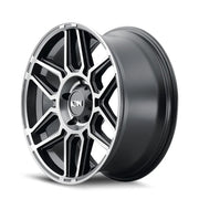 ION 146 MATTE BLACK MACHINED WITH DARK 17x9 6x139.7 0MM
