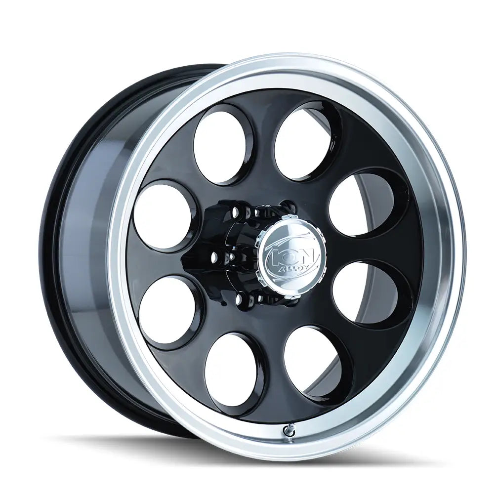ION 171 GLOSS BLACK MACHINED 16x8 8x170 -5MM 130.8MM