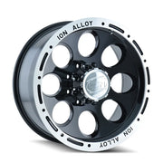 ION 174 GLOSS BLACK MACHINED 16x8 6x139.7 -5MM 106MM