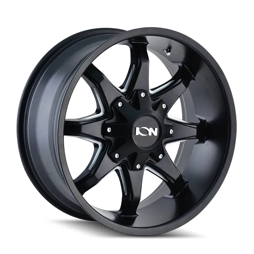 ION 181 SATIN BLACK MILLED 17x9 6x135/6x139.7 18MM 106MM