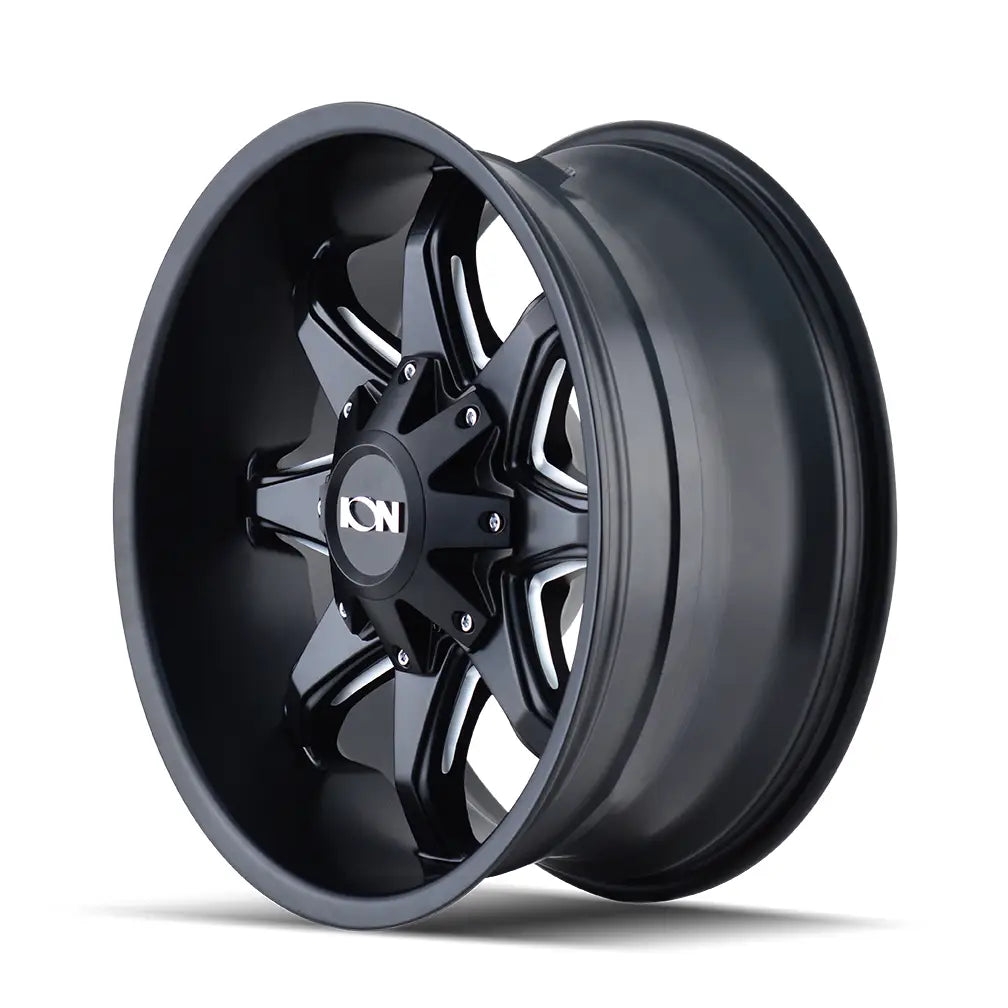 ION 181 SATIN BLACK MILLED 17x9 6x135/6x139.7 18MM 106MM