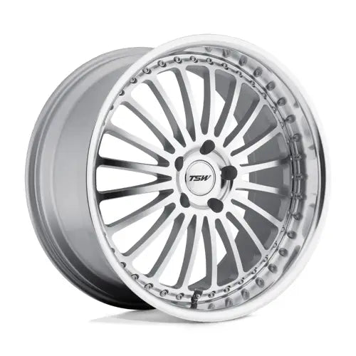 TSW SILVERSTONE 18X8.0 5x120 ET20 CB76.1mm Silver W/ Mirror