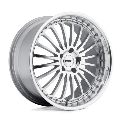 TSW SILVERSTONE 18X8.0 5x110 ET40 CB72.1mm Silver W/ Mirror