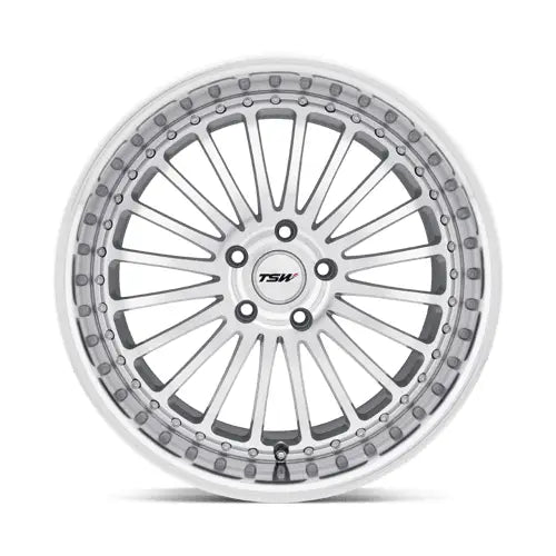 TSW SILVERSTONE 18X8.0 5x110 ET40 CB72.1mm Silver W/ Mirror
