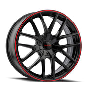 TOUREN TR60 3260 GLOSS BLACK WITH RED RING 16x7