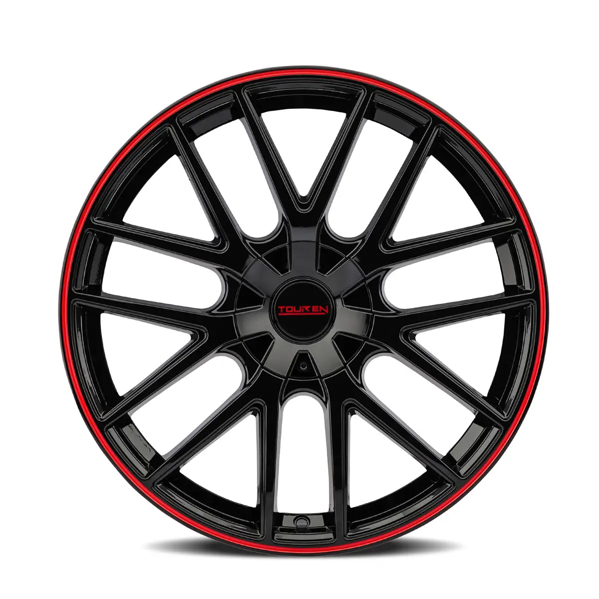 TOUREN TR60 3260 GLOSS BLACK WITH RED RING 18x8