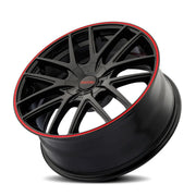 TOUREN TR60 3260 GLOSS BLACK WITH RED RING 18x8