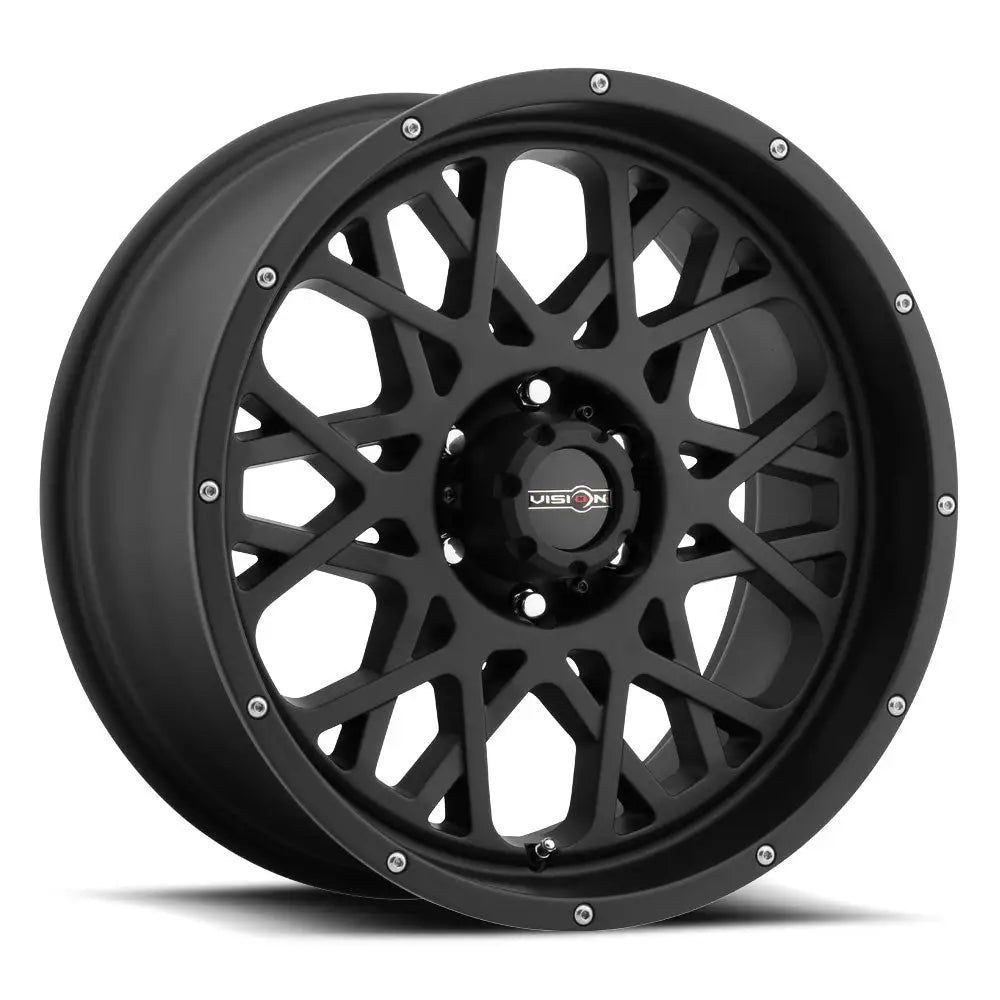 Vison Rocker Rims Vision | Vision Wheels 412 ROCKER 20X12 5x139.7 CB108 ET-51 Satin Black