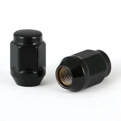 Acorn Satin Black Nut 1PC 60° Bulge Seat-12x1.50mm-19mm