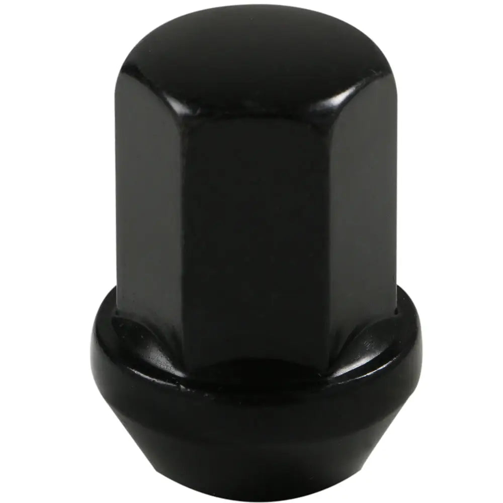 Acorn Satin Black Nut 1PC 60° Bulge Seat-12x1.50mm-17mm