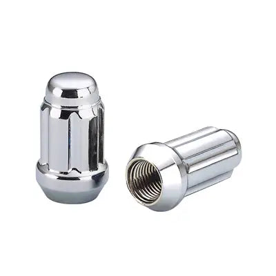 6 Spline Chrome Nut 2PC 60° Seat-12x1.25mm-17/19/21mm