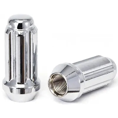 6 Spline Chrome Nut 2PC 60° Seat-12x1.75mm-19/21/22mm