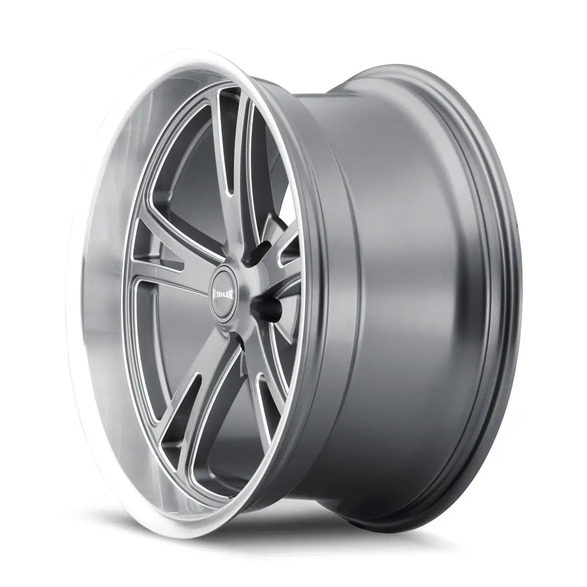 RIDLER 606 GLOSS GREY MACHINED 17x8 5x120.65 0MM 83.82MM