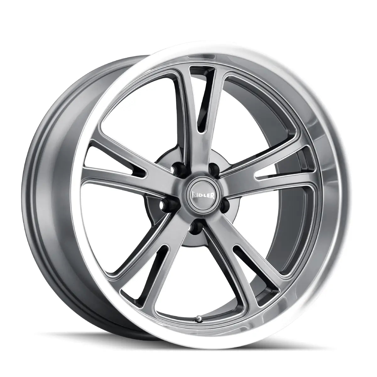 RIDLER 606 GLOSS GREY MACHINED 18x9.5 5x127 0MM 83.82MM