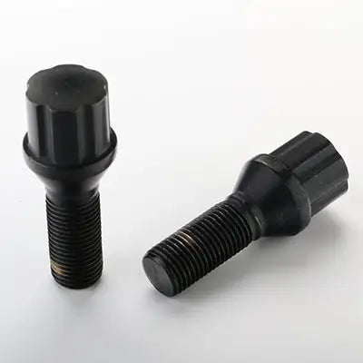 6 Spline Satin Black Bolt 60° Seat-12x1.25mm-30mm