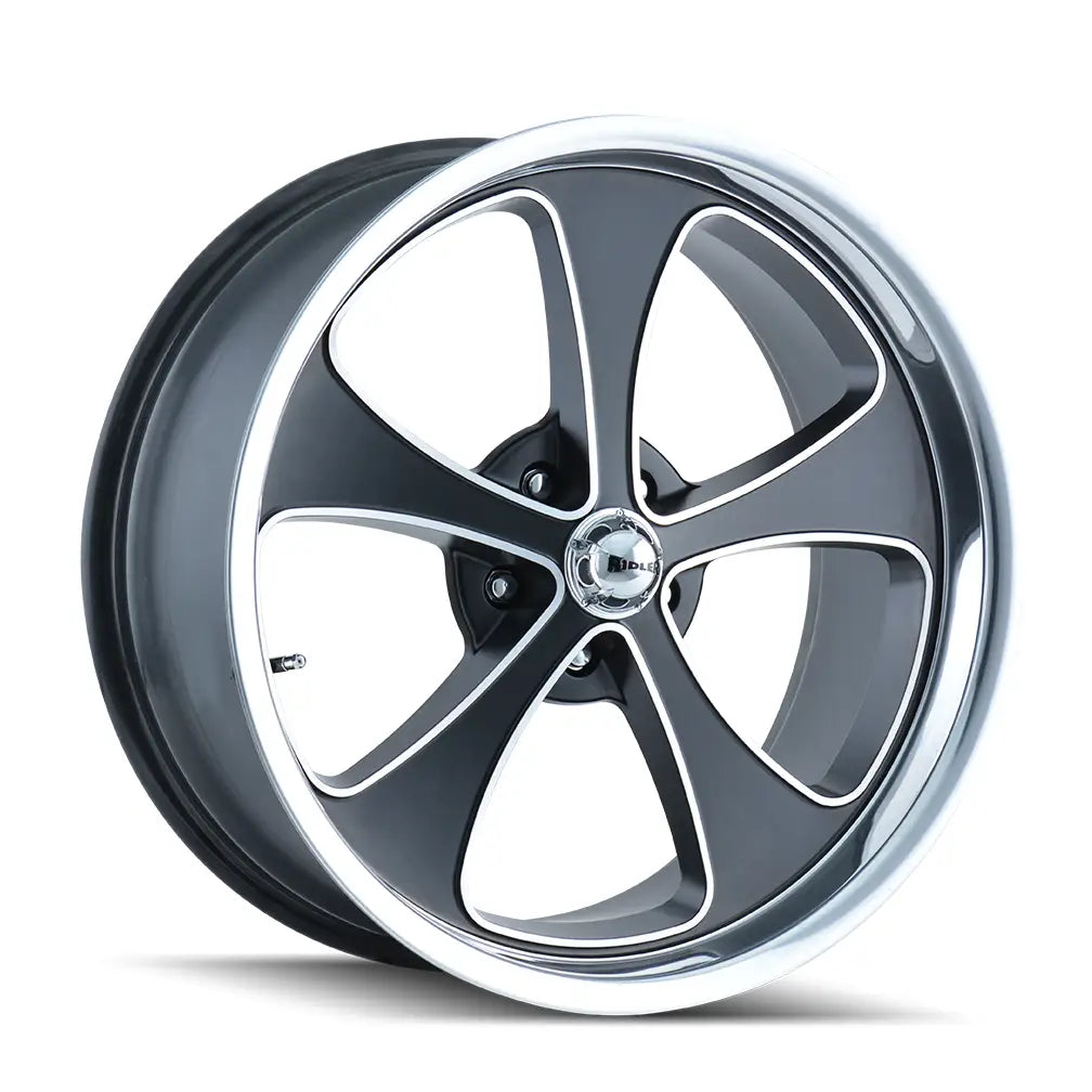 RIDLER 645 MATTE BLACK MACHINED AND POLISH 20x10 5x114.3