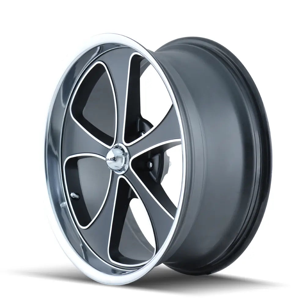 RIDLER 645 MATTE BLACK MACHINED AND POLISH 20x10 5x114.3