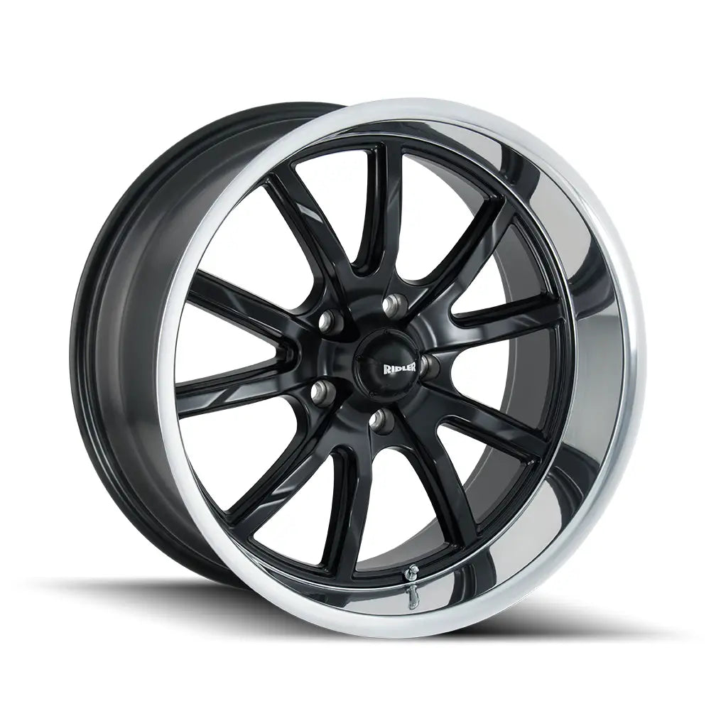 RIDLER 650 MATTE BLACK POLISHED 17x8 5x114.3 0MM 83.82MM