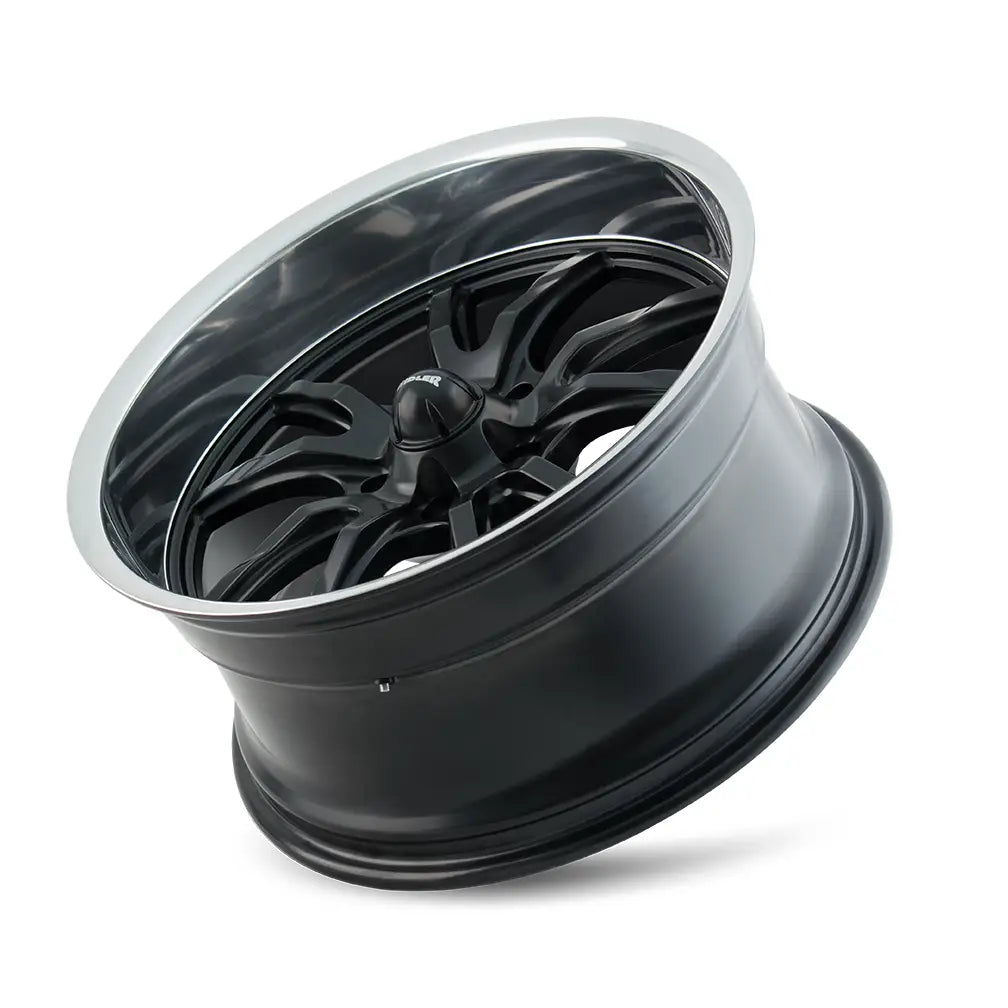 RIDLER 650 MATTE BLACK POLISHED 18x9.5 5x120.65 0MM 83.82MM