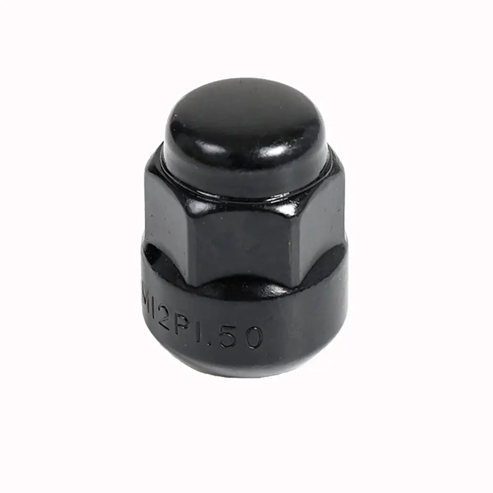 Acorn Matte Black Nut 1PC R12 Radius Seat-12x1.50mm-19mm Hex