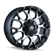 MAYHEM WARRIOR 8015 GLOSS BLACK MACHINED 20x10