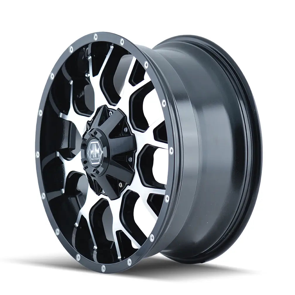 MAYHEM WARRIOR 8015 GLOSS BLACK MACHINED 20x10