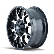 MAYHEM WARRIOR 8015 GLOSS BLACK MACHINED 20x9 8x180 18MM