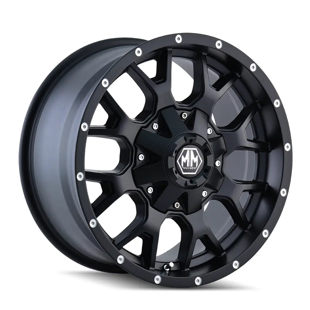 MAYHEM WARRIOR 8015 MATTE BLACK 17x7.5 5x110/5x127 30MM
