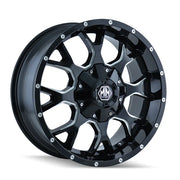 MAYHEM WARRIOR 8015 GLOSS BLACK MILLED 17x9 6x114.3/6x139.7