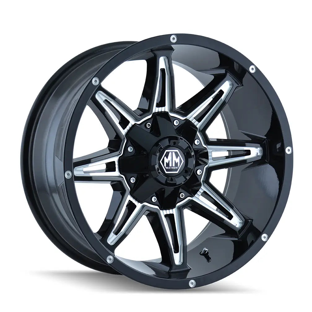 MAYHEM RAMPAGE 8090 GLOSS BLACK MILLED 20x10 5x127/5x139.7