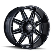 MAYHEM MONSTIR 8100 GLOSS BLACK MILLED 20x9 5x127/5x139.7