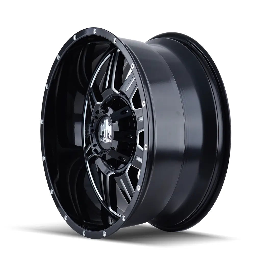 MAYHEM MONSTIR 8100 GLOSS BLACK MILLED 20x9 5x127/5x139.7