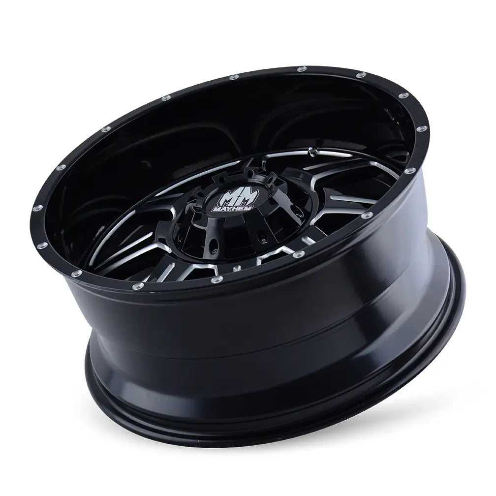 MAYHEM MONSTIR 8100 GLOSS BLACK MILLED 20x9 5x127/5x139.7