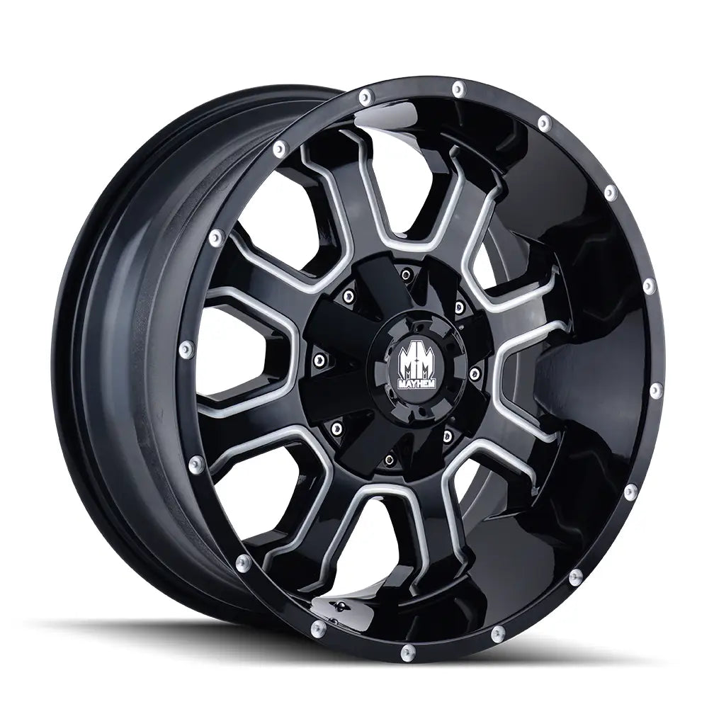 MAYHEM FIERCE 8103 GLOSS BLACK MILLED 18x9 5x150/5x139.7