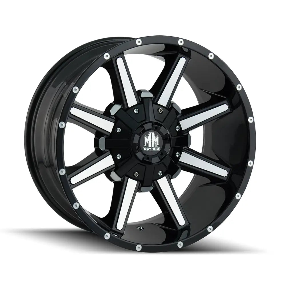 MAYHEM ARSENAL 8104 GLOSS BLACK MACHINED 20x9 5x127/5x139.7