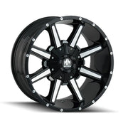 MAYHEM ARSENAL 8104 GLOSS BLACK MACHINED 20x9 8x180 0MM