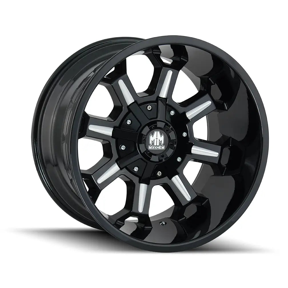 MAYHEM COMBAT 8105 GLOSS BLACK MILLED 20x9 6x135/6x139.7