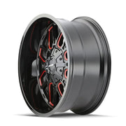 MAYHEM COGENT 8107 GLOSS BLACK MILLED PRISM RED 20x10