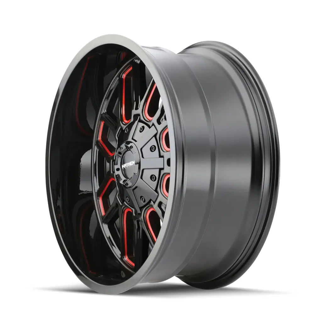 MAYHEM COGENT 8107 GLOSS BLACK MILLED PRISM RED 20x10