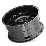MAYHEM TRIPWIRE 8110 GLOSS BLACK MILLED PRISM RED 20x9