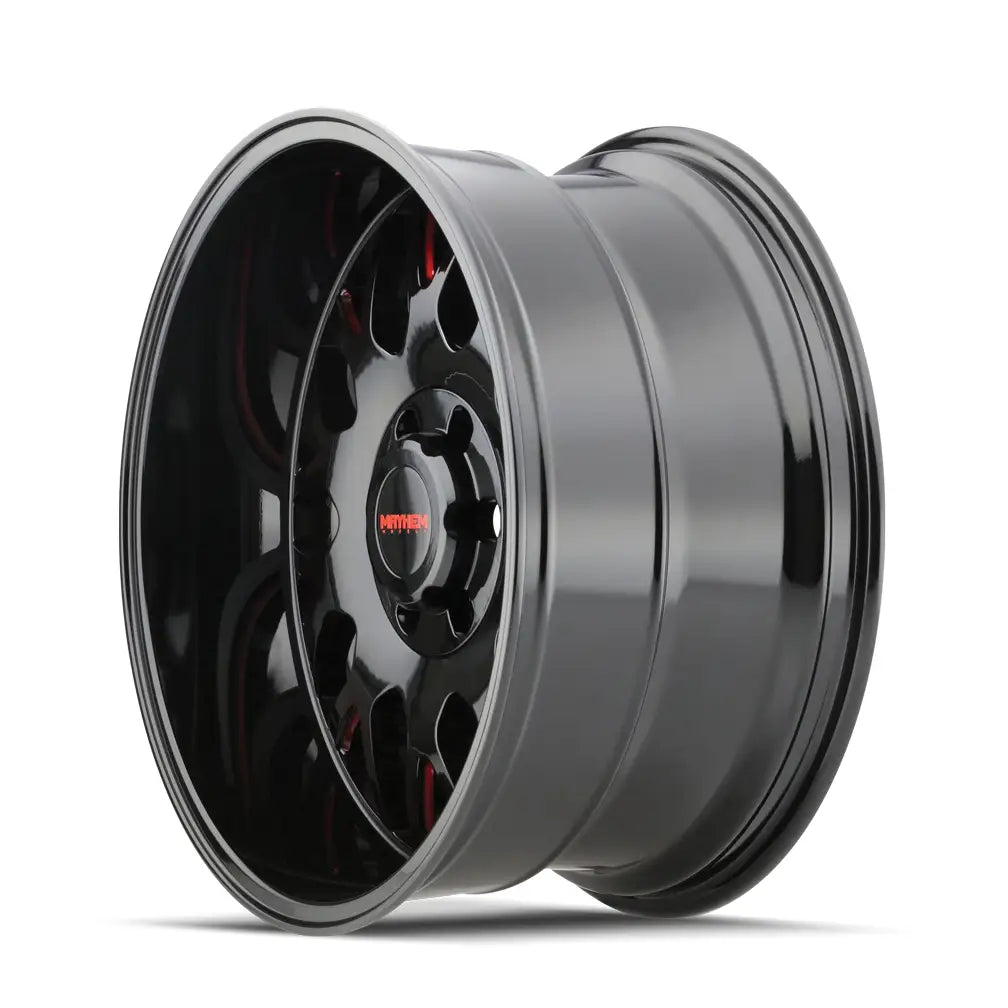 MAYHEM TRIPWIRE 8110 GLOSS BLACK MILLED PRISM RED 20x9