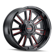 MAYHEM APOLLO 8115 GLOSS BLACK MILLED PRISM RED MILLED 20x9