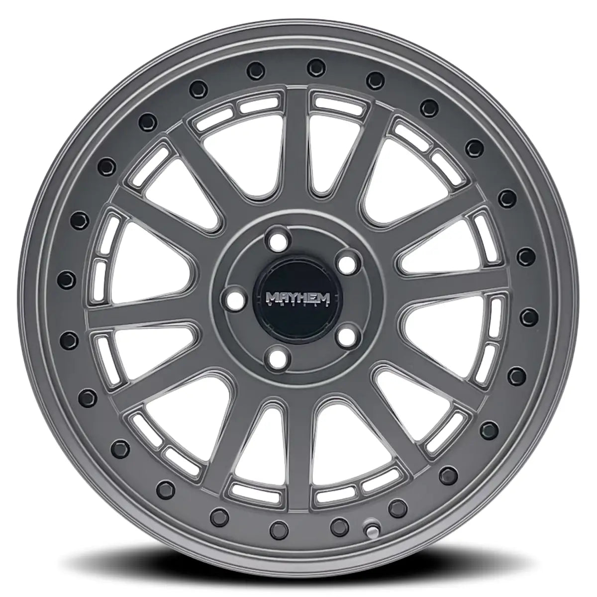MAYHEM COMPASS 8305 MATTE GUNMETAL W/ BLK BOLT 18x9 6x139.7