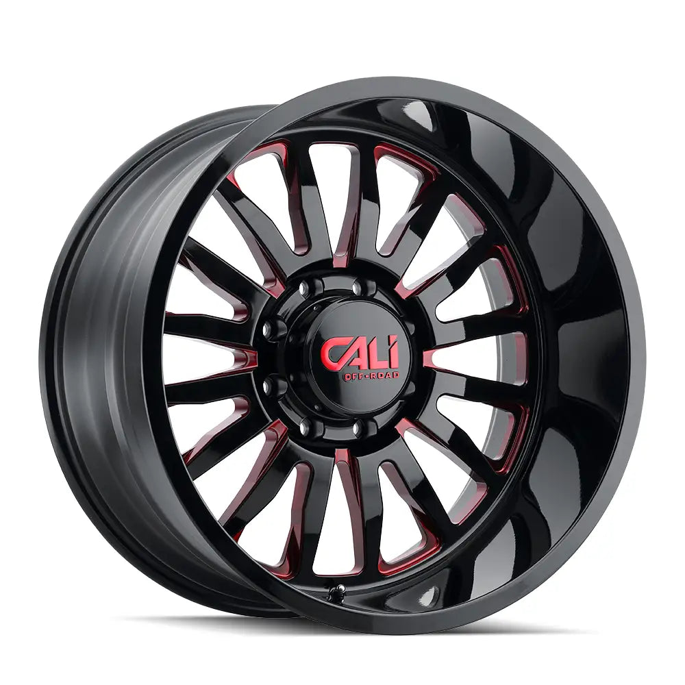 CALI OFF-ROAD SUMMIT 9110 GLOSS BLACK MILLED PRISM RED