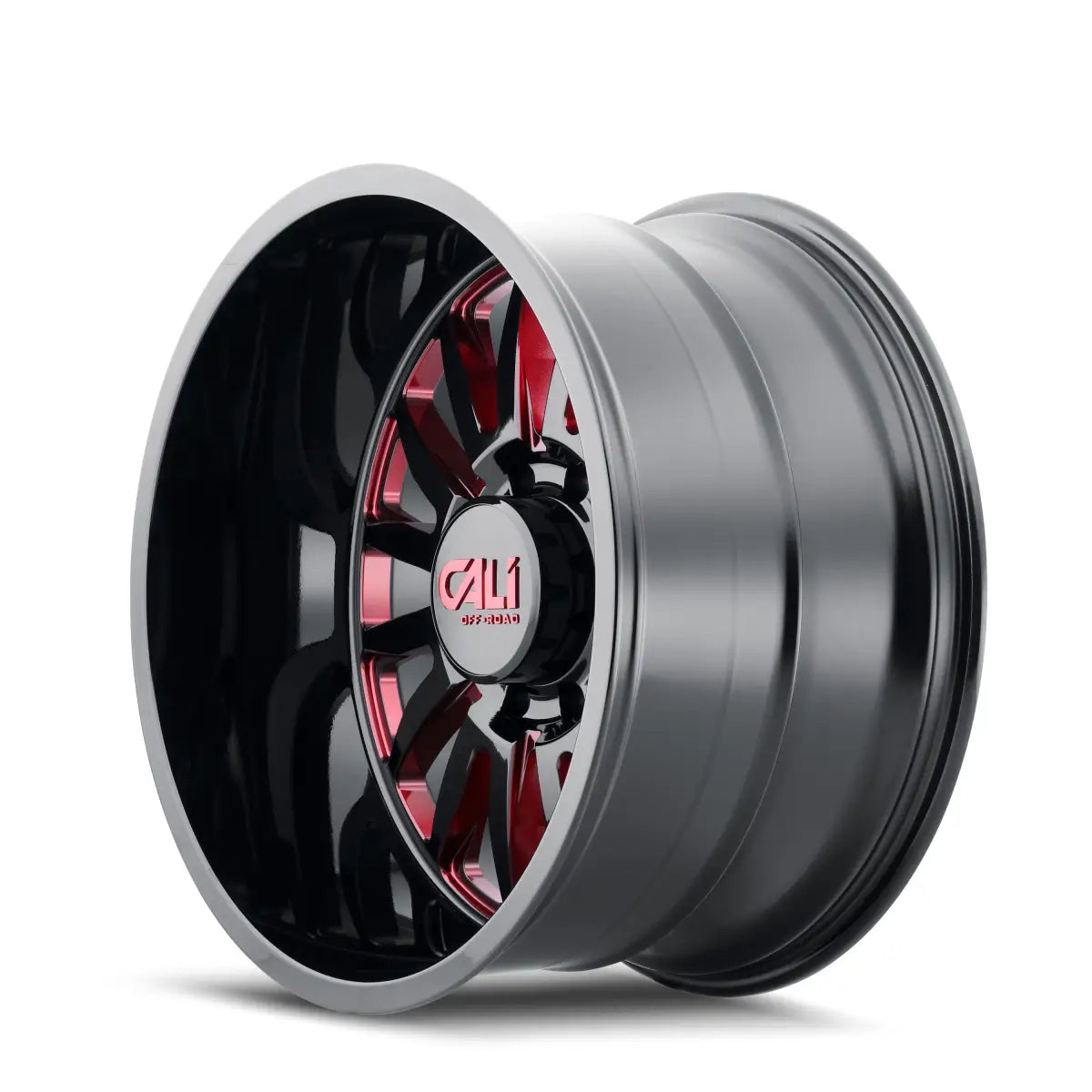 CALI OFF-ROAD SUMMIT 9110 GLOSS BLACK MILLED PRISM RED