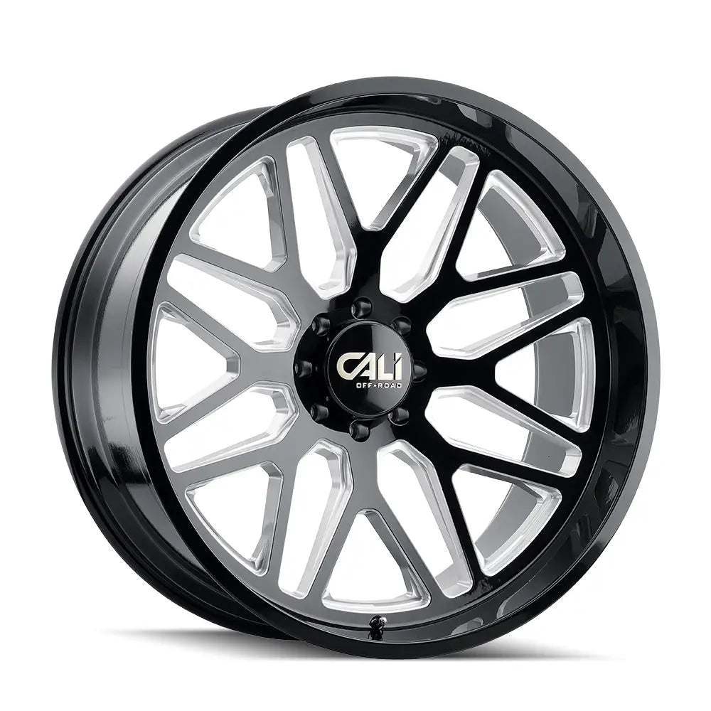 CALI OFF-ROAD INVADER 9115 GLOSS BLACK MILLED 22x12 8x170