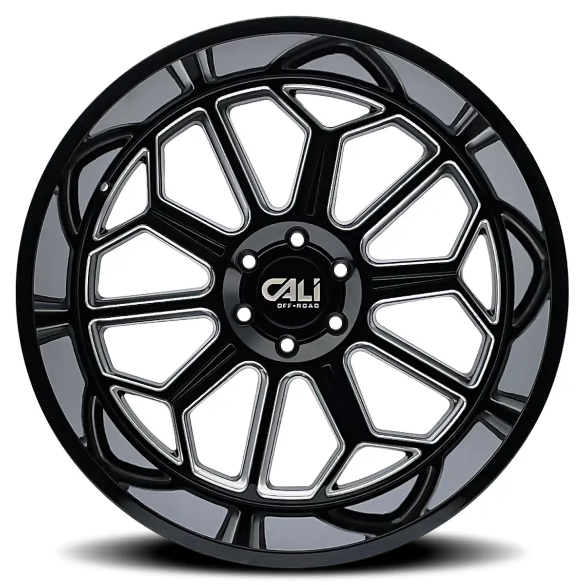 CALI OFF-ROAD AUBURN 9117 GLOSS BLACK MILLED 22x12 8x165.1