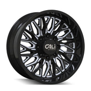 CALI OFF-ROAD CRUSHER 9118 GLOSS BLACK MILLED 22x10 8x180